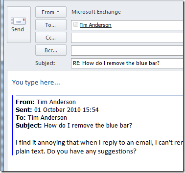 How to Send a Plain Text Message in Outlook