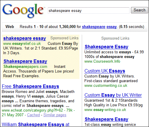 Google essays