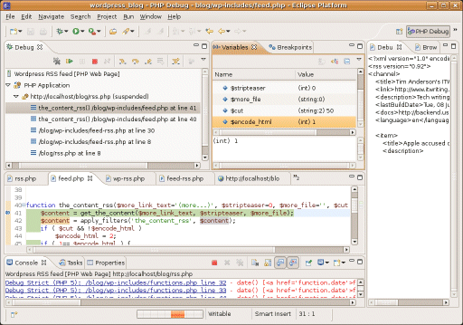 Debugging PHP with Eclipse Ganymede