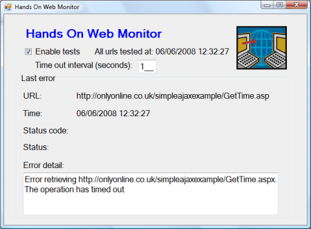 Web monitor application