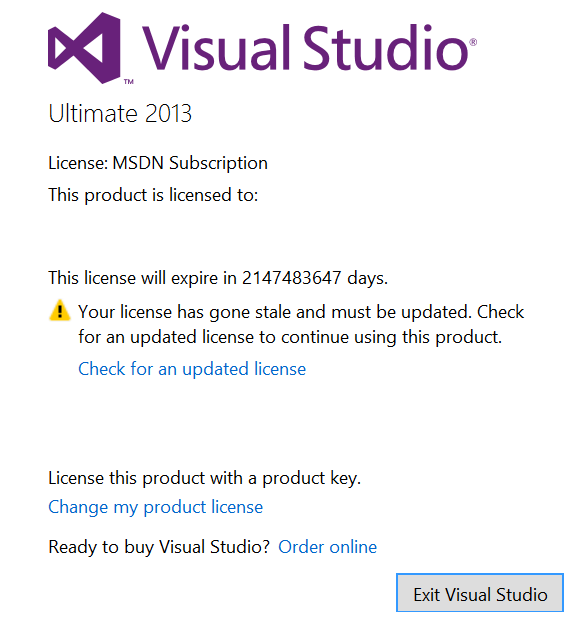 Visual Studio license expired: not what you want to see just before  boarding a flight | Tim Anderson's IT Writing