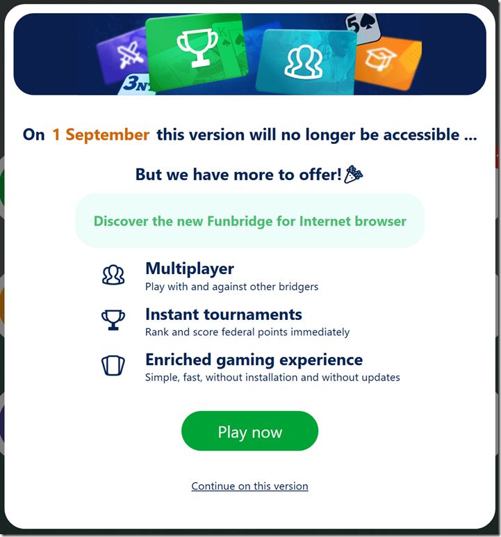 Play bridge online for free with Funbridge